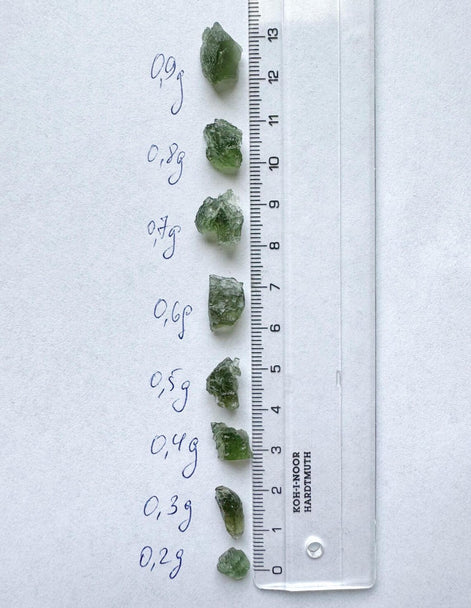 Mini Moldavite Stone, 0.1g - 0.9g