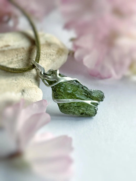 Raw Moldavite Pendant, Chlum, 2.80g
