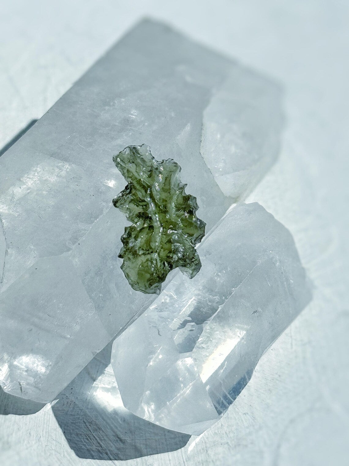Hedgehog Moldavite Stone, Malý Chlum, 1.21g