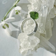 Free Size Moldavite Ring, Chlum, 0.80g