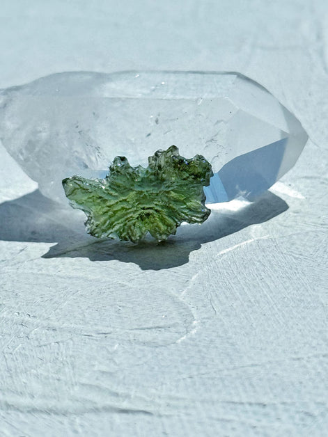 Hedgehog Moldavite Stone, Malý Chlum, 1.21g