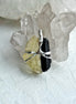 Libyan Desert Glass & Black Tourmaline Pendant