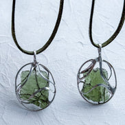 Raw Moldavite Pendant, Marouškovo Pole, 2.40g