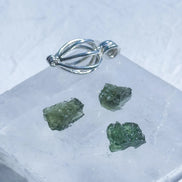 Natural Moldavite Necklace, 0.4g