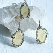 Natural Libyan Desert Glass Pendant, 2g