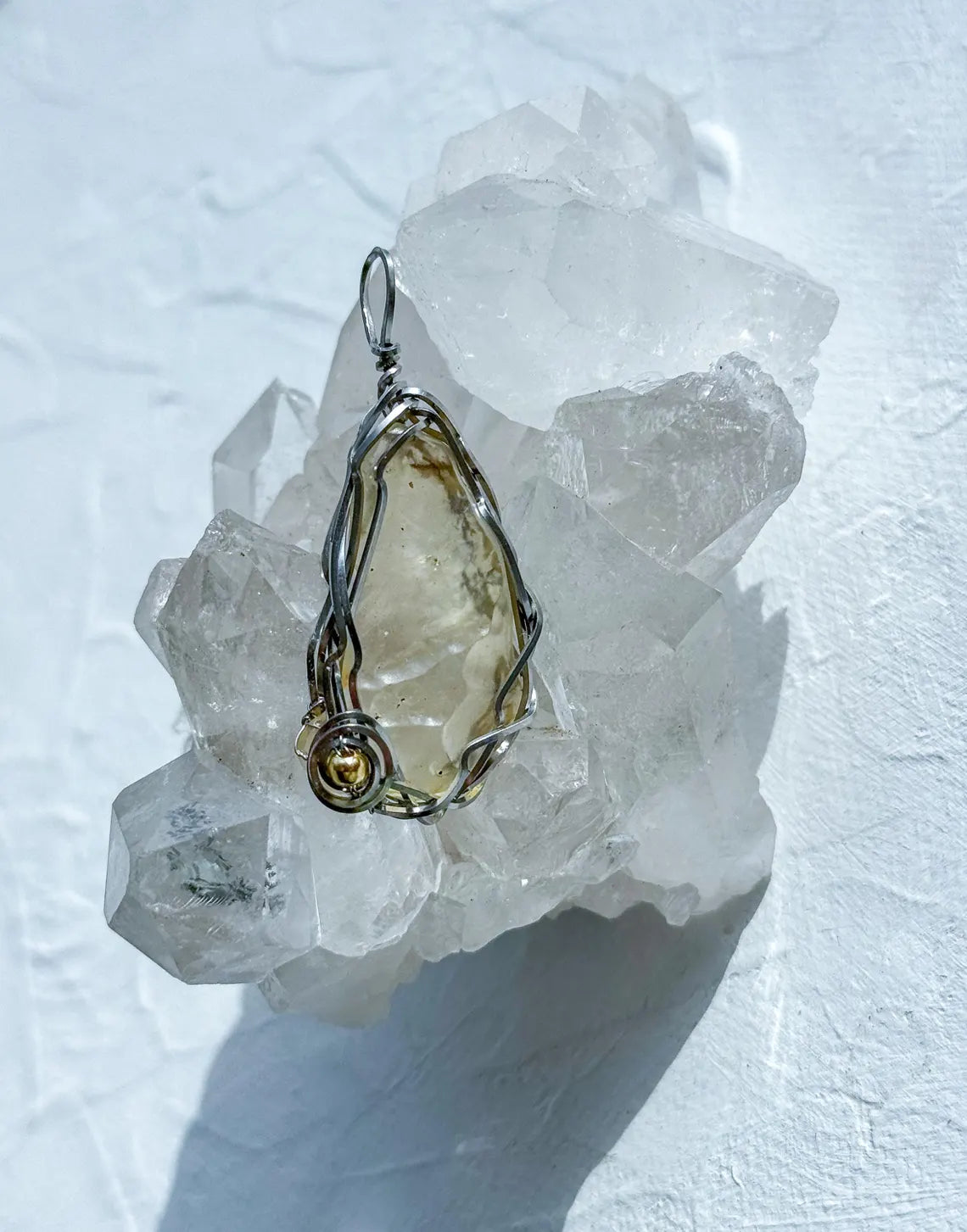 Natural Libyan Desert Glass Pendant, 2g