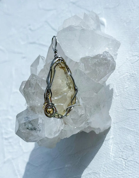 Natural Libyan Desert Glass Pendant, 2g