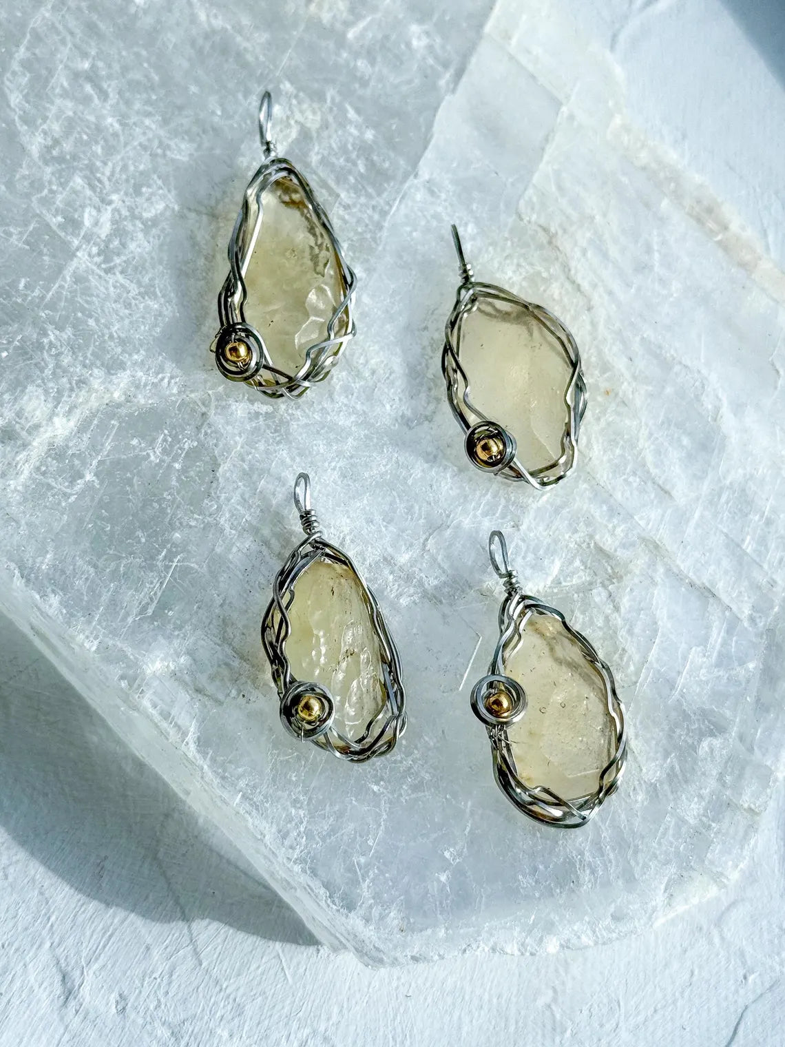Natural Libyan Desert Glass Pendant, 2g
