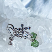 Moldavite Cross Earrings, Chlum, 0.90g