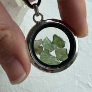 Moldavite Locket Pendant, 1g