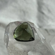 Faceted Moldavite Gemstone, Slave, 0.58g