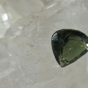 Faceted Moldavite Gemstone, Slave, 0.58g