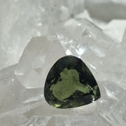Faceted Moldavite Gemstone, Slave, 0.58g