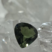 Faceted Moldavite Gemstone, Slave, 0.58g
