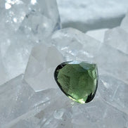 Faceted Moldavite Gemstone, Slave, 0.58g