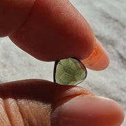 Faceted Moldavite Gemstone, Slave, 0.58g