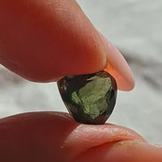 Faceted Moldavite Gemstone, Slave, 0.58g