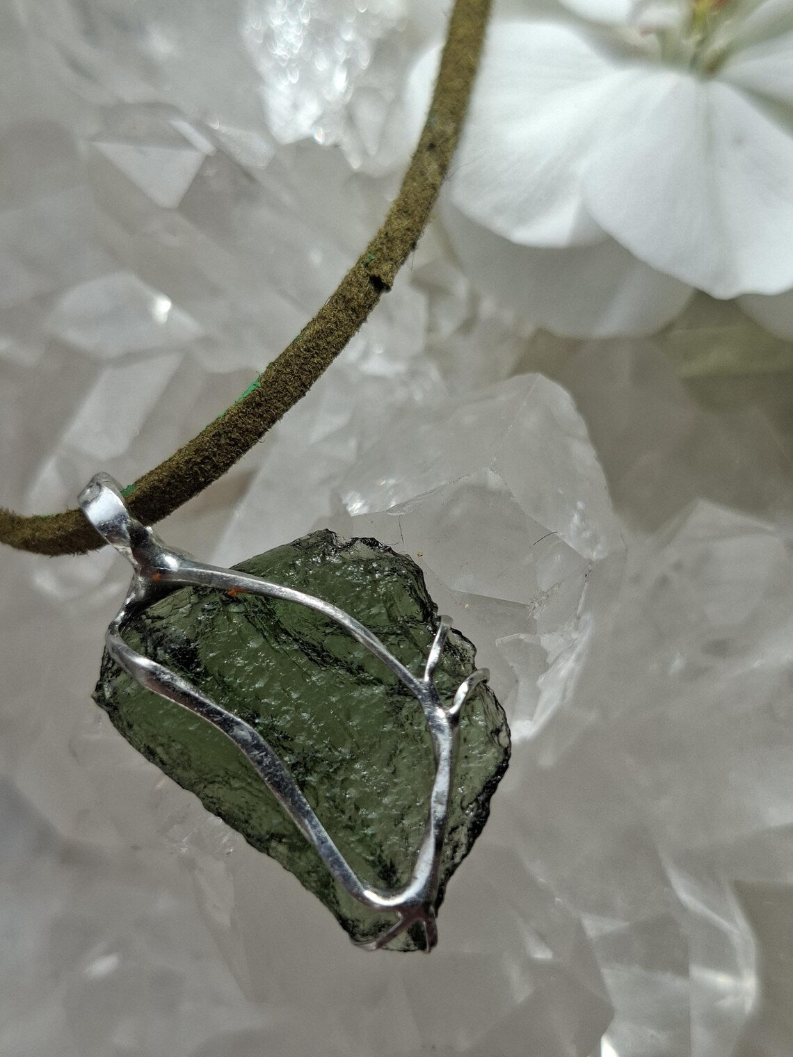 Raw Moldavite Pendant, Chlum, 3.04g