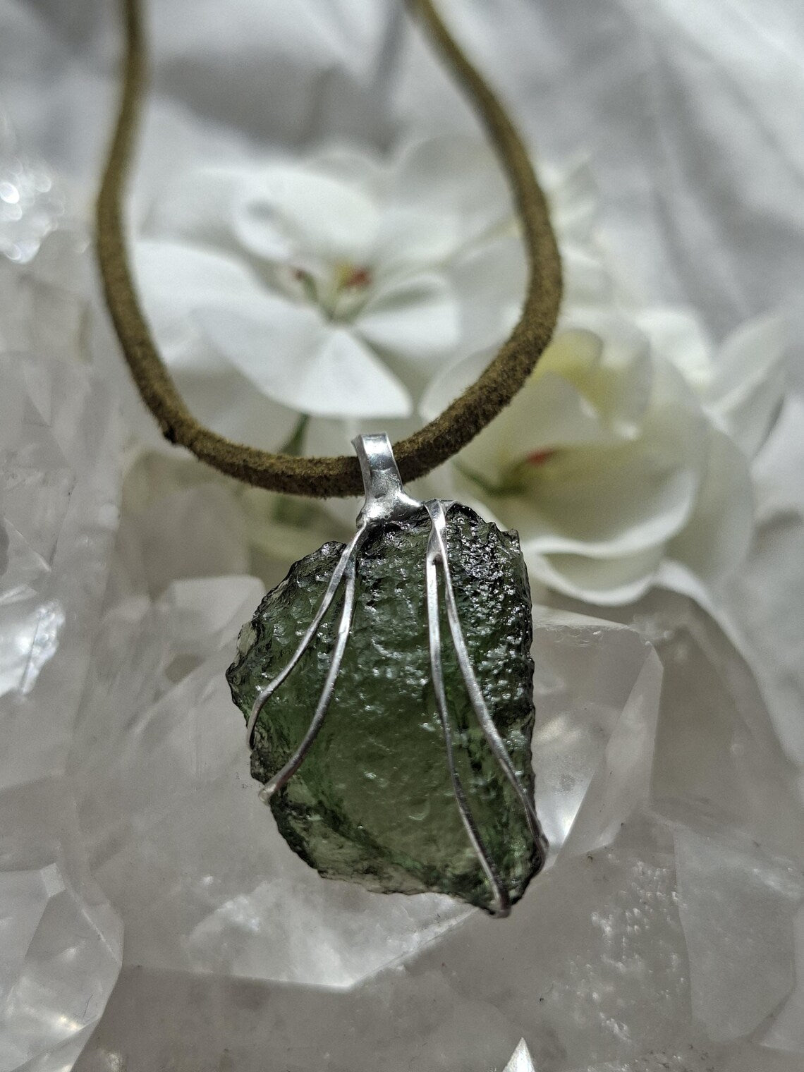 Raw Moldavite Pendant, Chlum, 3.04g