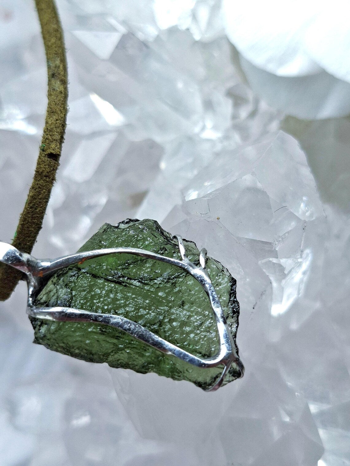 Raw Moldavite Pendant, Chlum, 3.04g