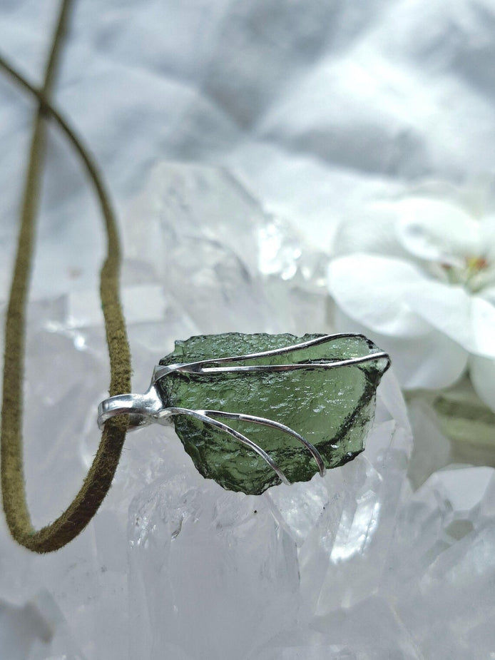 Raw Moldavite Pendant, Chlum, 3.04g