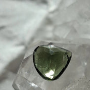 Faceted Moldavite Gemstone, Slave, 0.58g