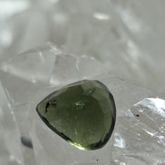 Faceted Moldavite Gemstone, Slave, 0.58g