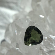 Faceted Moldavite Gemstone, Slave, 0.58g