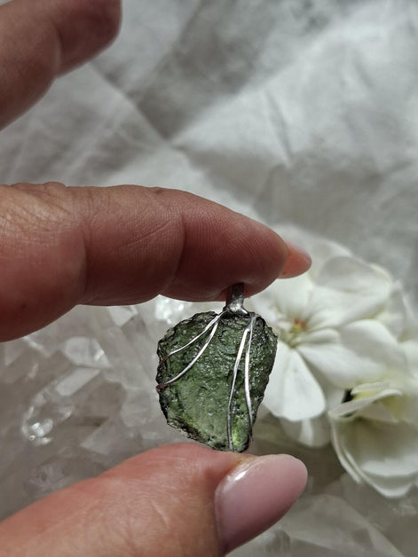 Raw Moldavite Pendant, Chlum, 3.04g