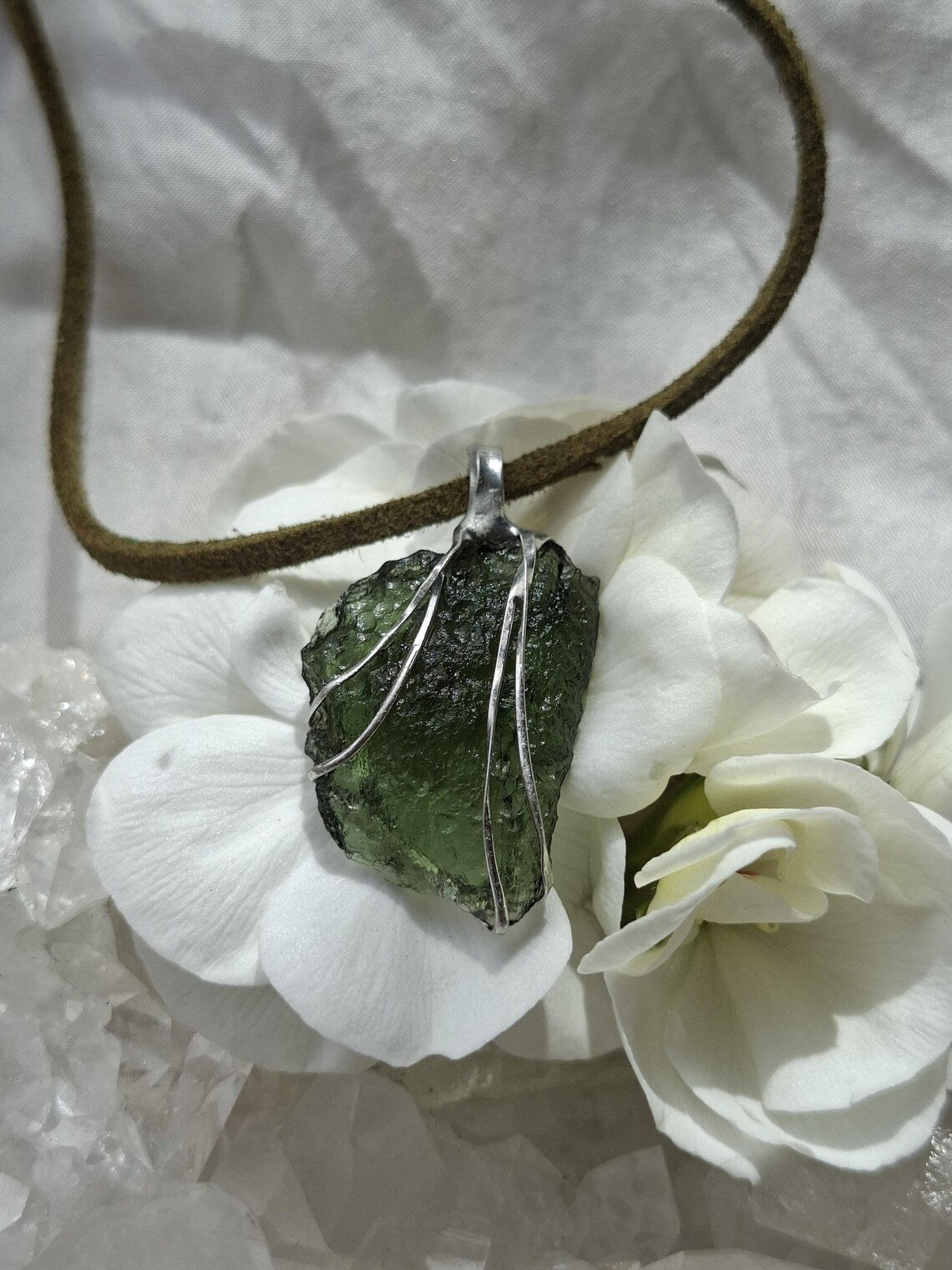 Raw Moldavite Pendant, Chlum, 3.04g
