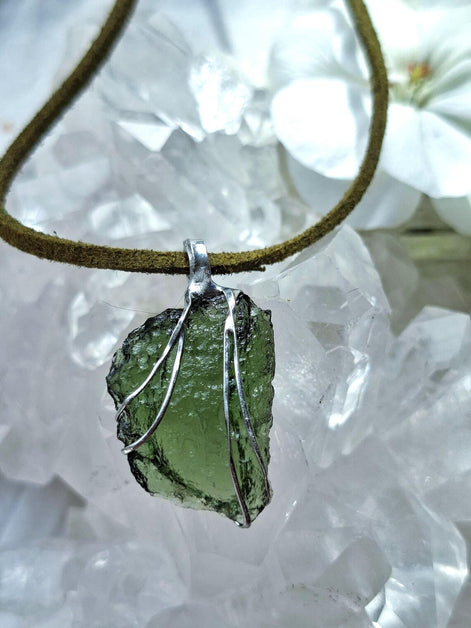Raw Moldavite Pendant, Chlum, 3.04g