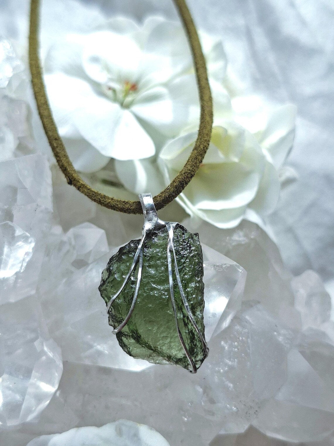 Raw Moldavite Pendant, Chlum, 3.04g