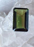 Faceted Emerald Cut Moldavite Stone, Chlum, 3.05g