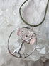 Raw Rose Quartz Tree Pendant