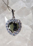 Delicate Moldavite Heart Pendant, Chlum, 0.4g