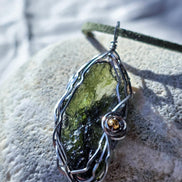 Raw Moldavite Pendant, Maruškovo Pole, 2.20g