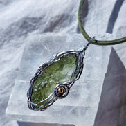Raw Moldavite Pendant, Maruškovo Pole, 2.20g