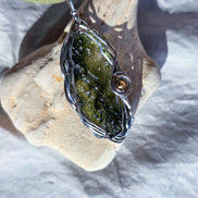Raw Moldavite Pendant, Maruškovo Pole, 2.20g