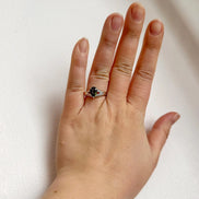 Elegant Faceted Cut Moldavite Ring, Chlum, 0.45g