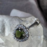 Delicate Moldavite Heart Pendant, Chlum, 0.4g