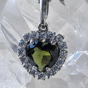Delicate Moldavite Heart Pendant, Chlum, 0.4g