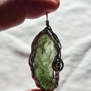 Raw Moldavite Pendant, Maruškovo Pole, 2.20g