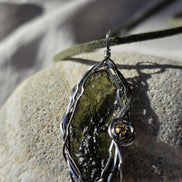 Raw Moldavite Pendant, Maruškovo Pole, 2.20g