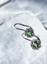 Brilliant Cut Moldavite Earrings, Chlum, 0.4g