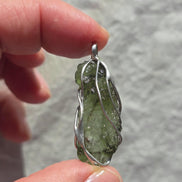 Raw Moldavite Pendant, Vrábče, 2.86g