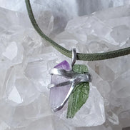 Harmony Pendant Moldavite & Amethyst, Nesměň, 0.95g