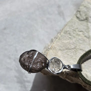 Columbianite & Herkimer Diamond Pendant