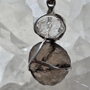 Columbianite & Herkimer Diamond Pendant