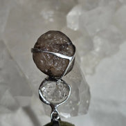 Columbianite & Herkimer Diamond Pendant