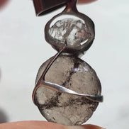 Columbianite & Herkimer Diamond Pendant